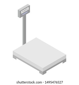 Digital scales icon. Isometric of digital scales vector icon for web design isolated on white background