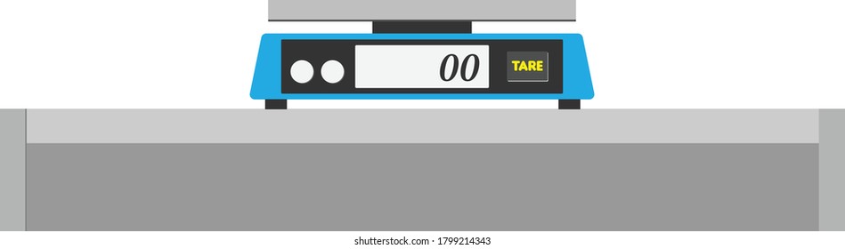 Digital scales there is a tare button on the table