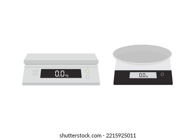 Digital scales vector illustration. flat style design scales. modern scales