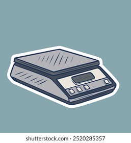 Digital scales vector illustration. vector illusstration style design scales. modern scales