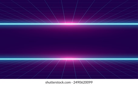 digital sci fi and cyber grid lines geometric wallpaper design vector 