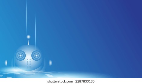 digitaler Science-Fiction-Hintergrund mit robotischem Objekt
