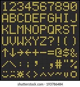 Digital Scoreboard Alphabet and Numbers