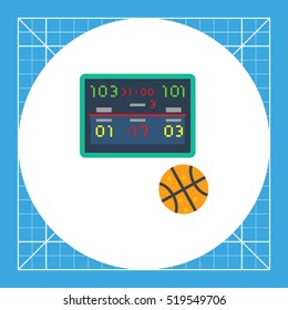 Digital Scoreboard and Ball Vector Icon