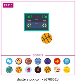 Digital Scoreboard and Ball Vector Icon