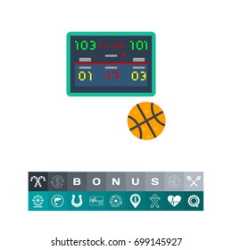 Digital Scoreboard and Ball Vector Icon