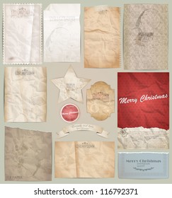 digital scrapbooking kit: old paper - different aged paper objects for your layouts
