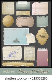 Digital scrap-booking old paper_vintage shapes and textures