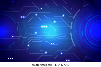 Digital Screen background, Blue Technology Abstract Background Vector