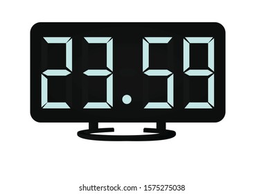 Digital screen clock. vector illustration