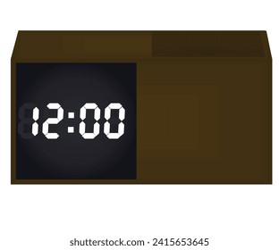 Digital screen clock. vector illustration