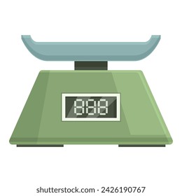 Digital screen scales icon cartoon vector. Domestic product. Tool electronic