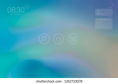 Digital screen with a search engine vector