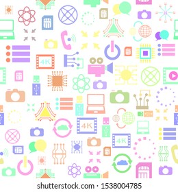 digital seamless pattern background icon.