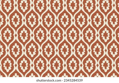 Digital seamless pattern block print batik vector ajrakh