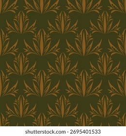 Digital seamless pattern block print batik vector
