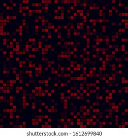 Digital seamless pattern. Sparse pattern of multiple squares. Red colored seamless background. Captivating vector illustration.