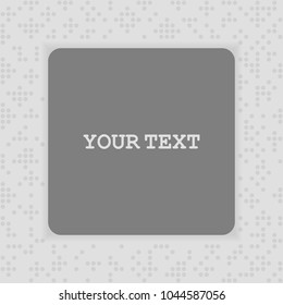 Digital seamless round dotted white color noise pattern with frame place for text copy space