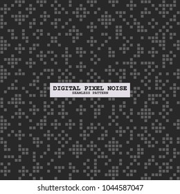 Digital seamless square black noise pattern