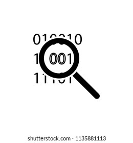 digital search icon. Element of cybersecurity icon for mobile concept and web apps. Glyph style digital search icon can be used for web and mobile on white background
