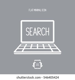 Digital search - Vector icon for computer website or application