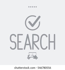 Digital search - Vector icon for computer website or application