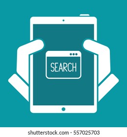 Digital search - Vector icon for computer website or application
