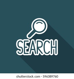 Digital search - Vector icon for computer website or application