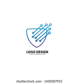 Digital Secure Protection Logo Design
