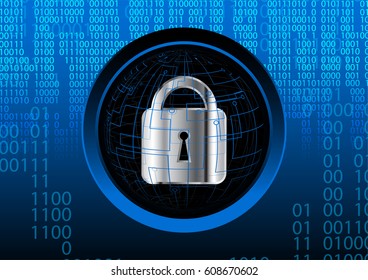 Digital securital system vector illustration