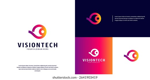 digital security base technology, surveillance, eye symbol, vision, design vector template.
