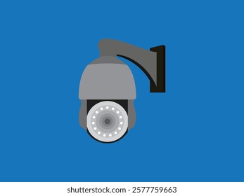 Digital Security Camera, CCTV SYP Home Secure Equipment. Realistic Dome Cam Single Isolated On Transparent Background. Safety Control And Crime Protect Concept. 3D Vector Illustration And Icon Vector.