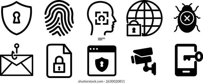 Digital Security Edition Icon Ideas Minimalis Elegante Technologie