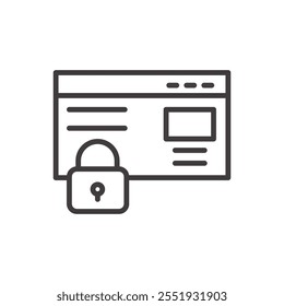 Icono de seguridad digital aislado sobre fondo blanco. Icono de Vector.