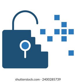 Digital Security Icon line vector illustration
