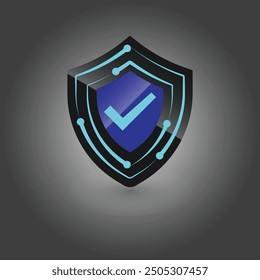 Logo Design-Zeichen für digitale Sicherheit Vektor Verteidigung Logo
