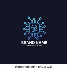 Logo für digitale Sicherheit und Symboldesign.