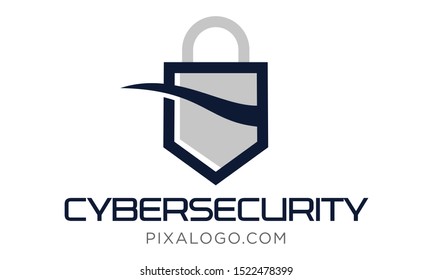 Digital security logo, Symbols of data security technology from shields and padlock. Vector logo template