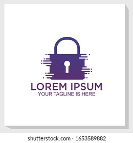 digital security logo template design vector, technology logo template