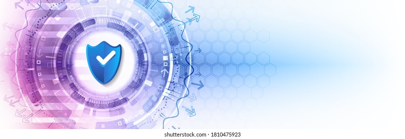 Digital security and network protection. Cybersecurity for internet projects. Antivirus technology web services.