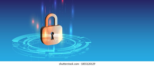 Digital security and network protection. Cybersecurity for internet projects. Antivirus technology web services.