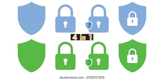 Colección de iconos de seguridad y protección digital