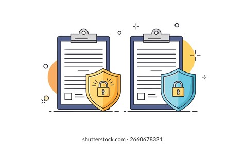 Digital security protocols and data protection measures safeguarding sensitive information and confidential records across networks and devices
