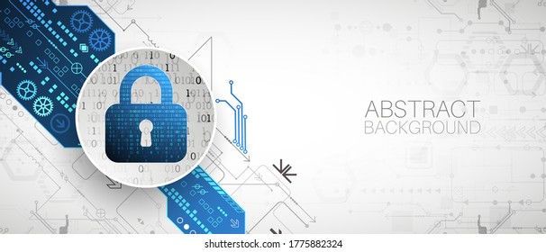 Digital security technology concept for business background.