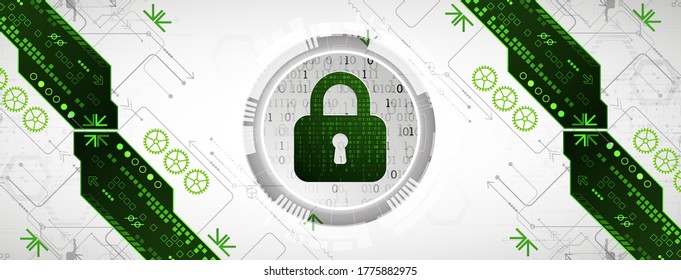 Digital security technology concept for business background.