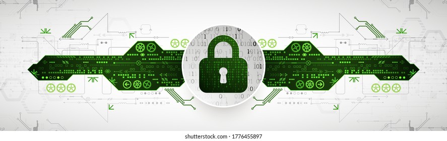 Digital security technology concept for business background.
