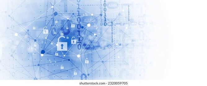 І concepto de tecnología de seguridad digital de Internet para los antecedentes empresariales. Bloquear la tarjeta de circuitos