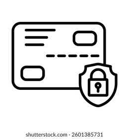 Digital Security Vector Line Icon Design