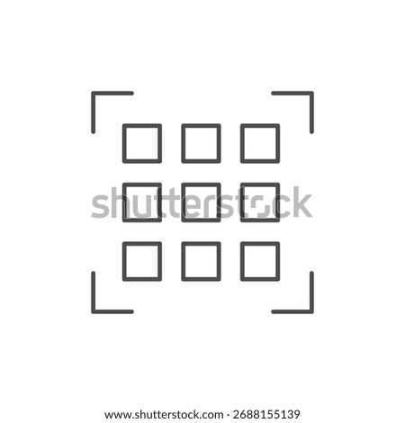 Digital sensor line outline icon