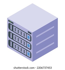 Digital server icon. Isometric of Digital server vector icon for web design isolated on white background